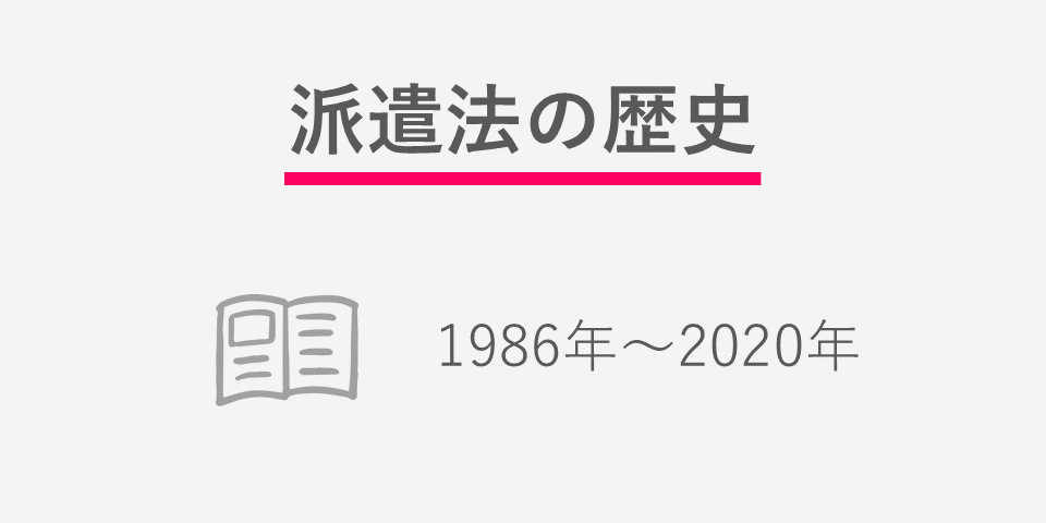 派遣法の歴史